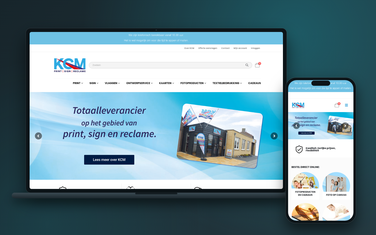 Website en webshop KCM